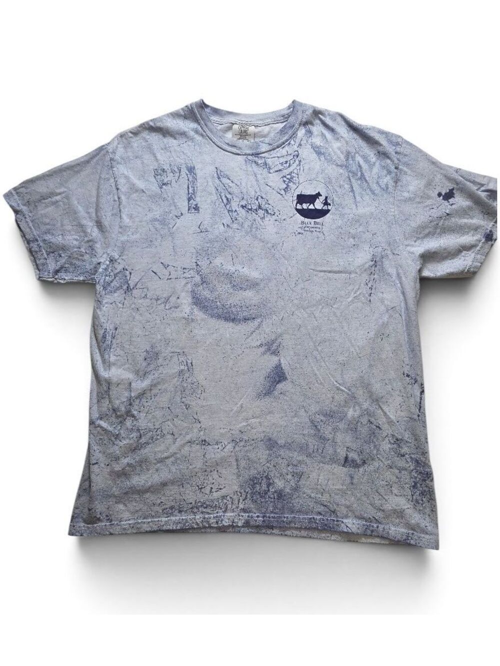 Blue Bell Creameries Texas Cow Graphic All Over Print Comfort Colors T-Shirt XL